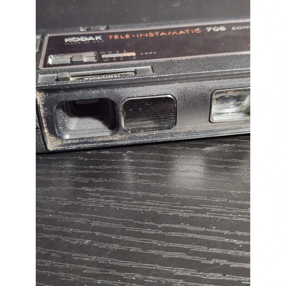 Kodak Tele Instamatic 708 Camera Vintage‎ Black Made in USA